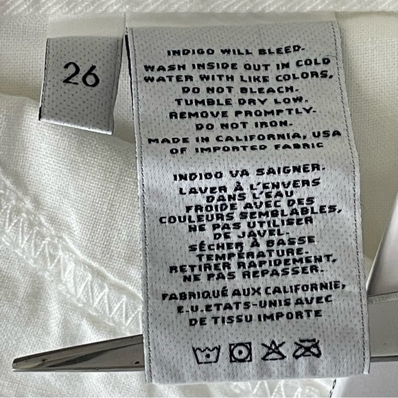 J. BRAND NWT SACHI MID-RISE CUTT OF DENIM JEAN SHORTS IN WHITE 26 29 - Picture 13 of 15